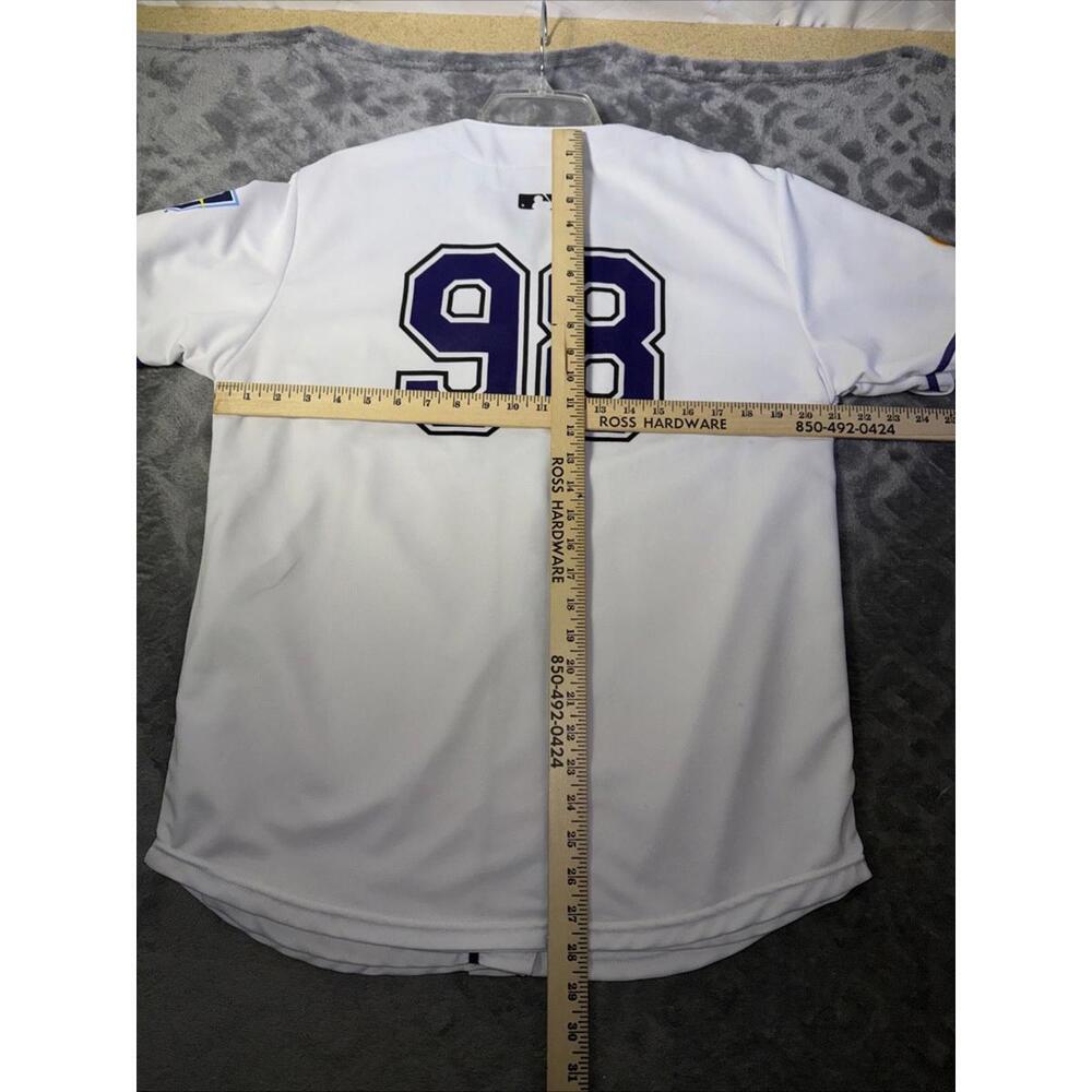 Match-Up MLB Tampa Bay Rays Reversible # 08 & #98 Baseball Jersey Size Medium - Picture 11 of 15
